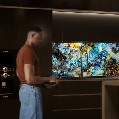 "Lemurian Blue" - LED Backlit Glass Splashback - Bespoke