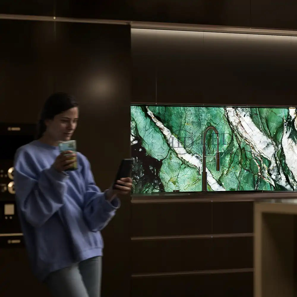 "Patagonia Green" - LED Backlit Glass Splashback - Bespoke