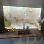 "White Onyx" - LED Backlit Glass Splashback - Bespoke